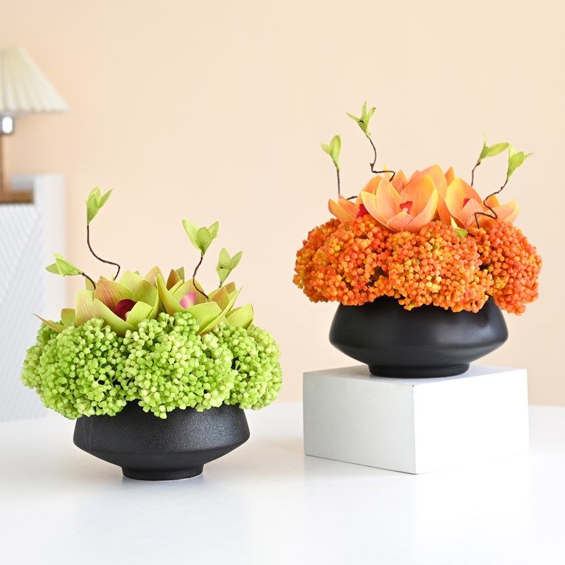 酒店餐桌花装饰摆件假花摆花大圆桌中间餐厅台面转盘摆设仿真花艺,家居饰品,餐桌花艺,淘宝优惠券,粉丝福利购,淘宝优惠卷