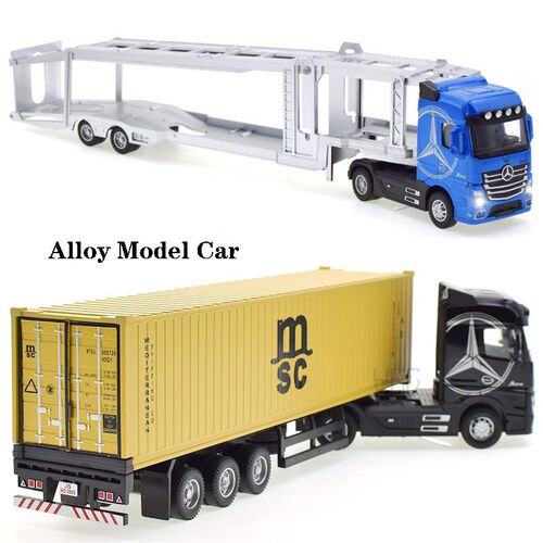 1:50 Diecast Alloy Truck Head Model Toy Container Truck Pull