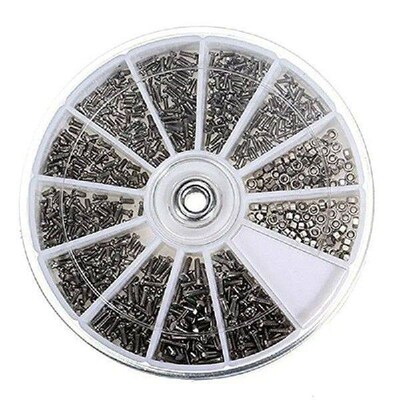 600/1000Pcs 12 Kinds Screws Nuts Assortment Kit Small