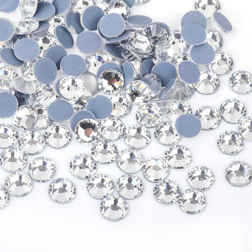 SS3~SS50 Crystal AB Hotfix Rhinestone Flat Back Iron On Stra