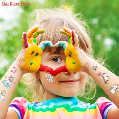 10pcs Fake Tattoo Stickers Cartoon Temporary Tattoo Kids Chi