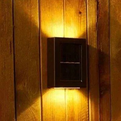 Outdoor Solar Lights Waterproof Sunlight Powered Wall Lamp U
