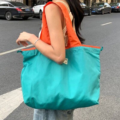Reusable Shopping Bags for Women Grocery Tote Bag Foldable O