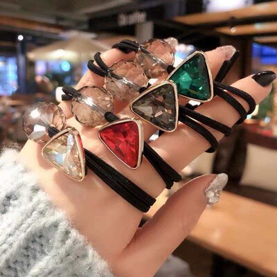Spring and summer hair ring head rope crystal diamond troang