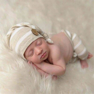 1set Newborn Photography Props Crothet Baby Clothes Boy
