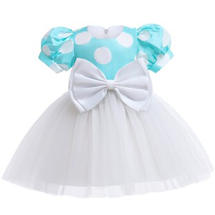 Summer Baby Girls Dresses Fly Sleeve Bow Birthday Gown Infan