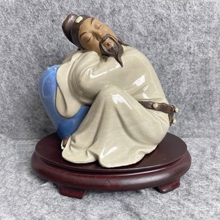 诗人李白创意举杯太白文人墨客人物陶瓷小摆件书房书桌面公仔装饰