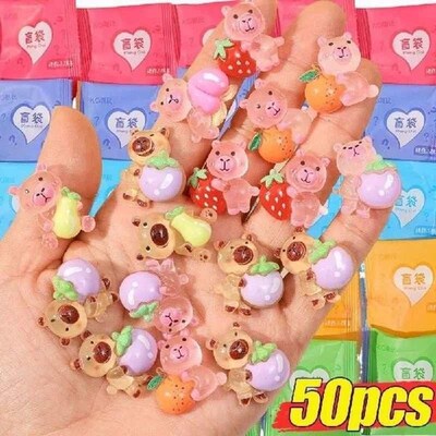 5/50pcs Mini Resin Ornaments Creative Colourful Animals