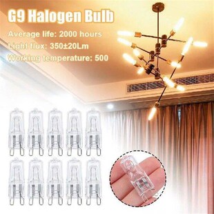 10pcs Quality G9 Halogen Light Bulbs 25W/40W/60W 220V