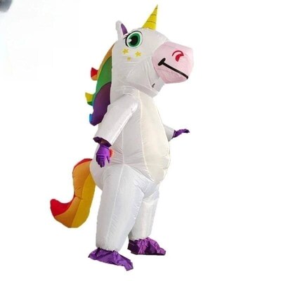 Cute Unicorn Inflatable Cotume Suit Dre Macot Chritma Party