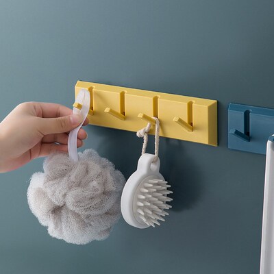 Strong Adhesive Hooks One Row Long Strip No Drilling Wall Mo
