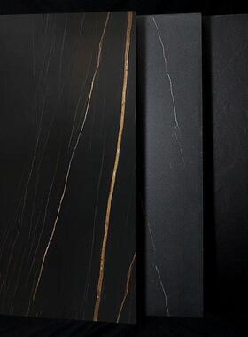 黑色地砖劳伦黑金岩板瓷砖600x1200客厅酒店大堂工程连锁店地板砖