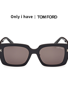 Tom Ford 汤姆福特 女士 正方形 亮黑色全框 潮流眼镜 时尚太阳镜
