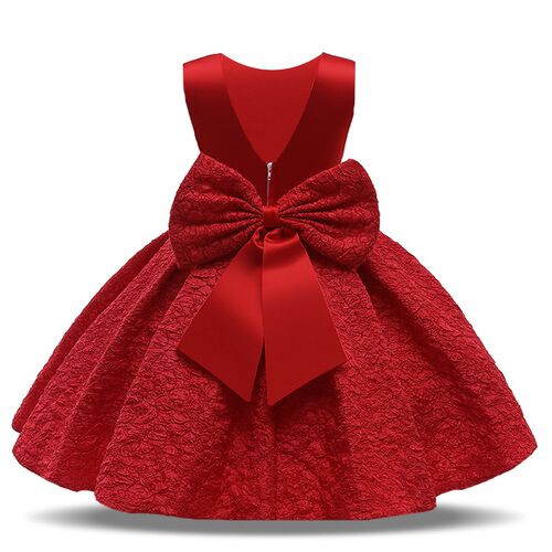 Kids Clothes Children Girls Princess Dress Beads Bow Baby Gi