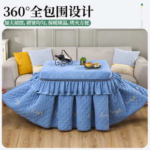 烤火桌罩加厚电炉罩正方形家用烤火罩电暖炉罩子炉子取暖桌罩