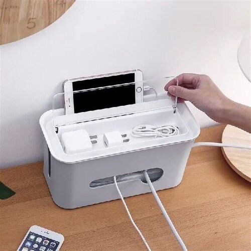 Multifunction Desktop Organizer Power Strip Wire Storage