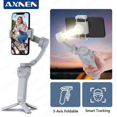 HQ6 3 Axis Anti-shake Vlog Stabilizer with Fill Light Face F