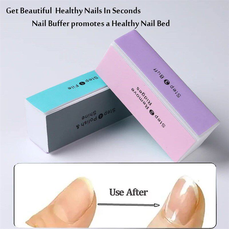 5 Pcs/Lot Nail Buffer Block 4 Way Colorful Buffing Block Shi图片