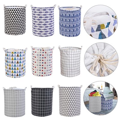 1pc 35x45cm Laundry Baskets Bin Cotton And Linen Dust Colle