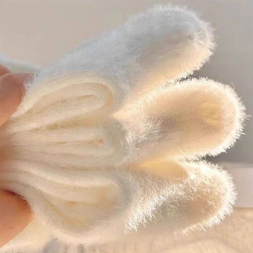 Candy Color Plush Mink Socks High Quality Soft Super Elastic