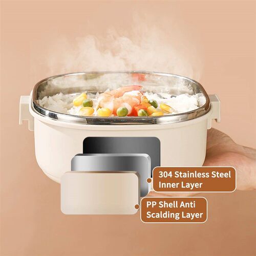 WORTHBUY 304 Stainless Steel Insulated Lunch Box With Spoon