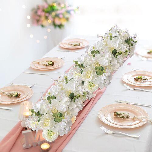 Wedding Road Cited Flowers Silk Rose Peony Hydrangea DIY Arc