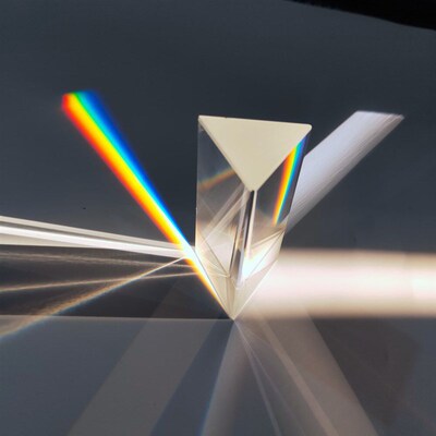 30x30x60mm Triangular Prism BK7 Optical Prisms Glass Physics