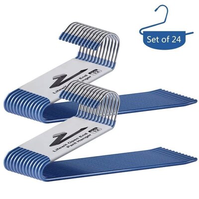 Matal pants hangers closet space saving clothes jean hanger