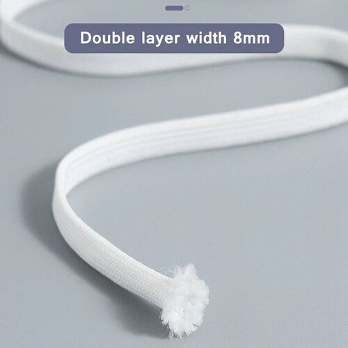 1 Pair Black White Shoe Lace Flat Double Woven Anti-lip Poly