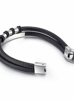 Fashion Retro Geometric Multi-layer Braided Stainless Steel