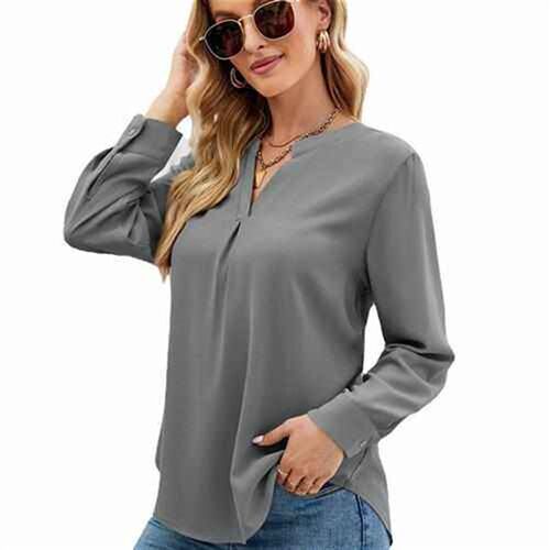 european and womens autumn winter new solid color chiffon
