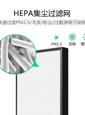 适配shrp夏普空气净化器FU-F51过滤网FU-F51-W脱臭集尘除味滤芯