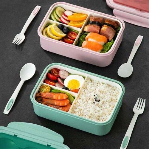 Portable 1400ML Lunch Box Microwavable Double-layer Food