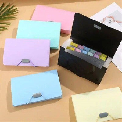 A6 Expanding File Folder Buckle Wallet Organ Bag Documents