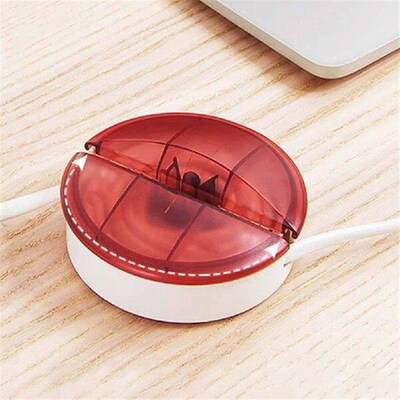 4 Pcs Desktop Cable Organizer Holder Retractable Case for