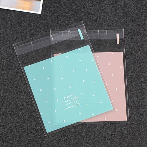 100Pcs Biscuit Gift Candy Bag Plastic  Packaging Bags Fresh