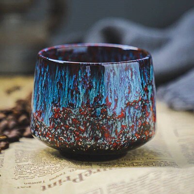 Best Selling Colorful Reactive glaze Ceramic Coffee Mug 170m