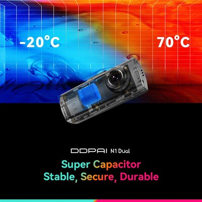 DDPAI Dash Cam  N1 Dual Front & Rear Recording NightVIS 1296