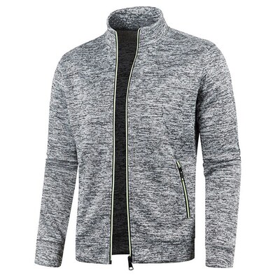 Mens Long Zipper Sweater Sleeve Thin Velvet Fashion Top Swe
