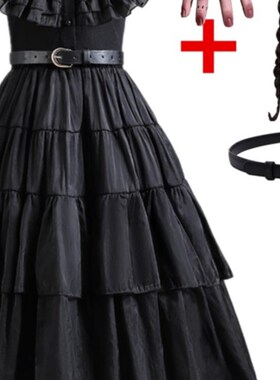 Wednesday Girl Costume for Carnival Halloween Black Events