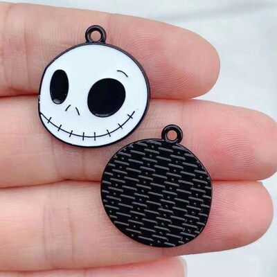 10pcs Enamel Cartoon Haunted  Halloween Ghost Charms DIY Jew