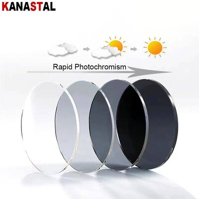 Photochromic Gray Brown Pink Blue Lenses 1.56 1.61 1.67 Anti