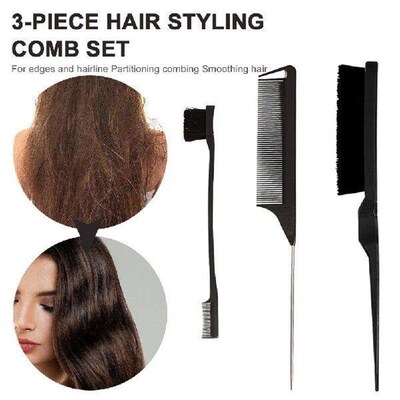 3 Pieces Hair Styling Comb Set Rat Tail Hair Comb Hair