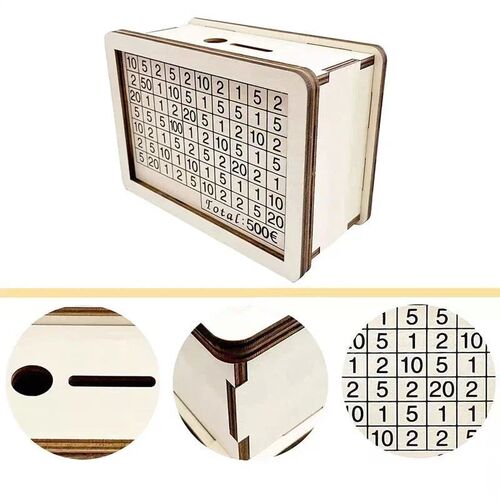 Money Box, Piggy Bank, Wood Money Bank, Reusable Money Box w