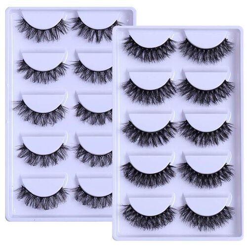 5Pairs 8D fake Lashes makeup Natural Fluffy False Eyelashes