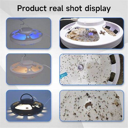 Flea Traps USB Flea Catcher Light with 5 Sticky Refill
