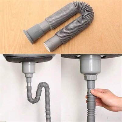 Extendable drain pipe for washbasin, suitable for bathroom a