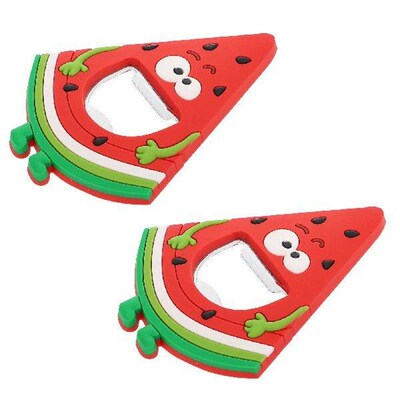 2pcs Magnetic Bottle Opener Fridge Silicone Watermelon Beer
