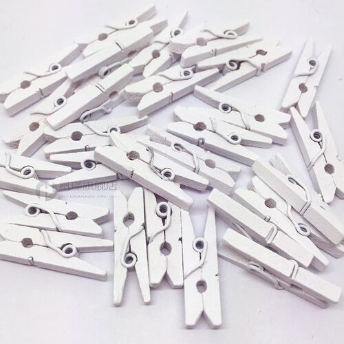 50pcs Mini Wooden Clothes Pegs Natural Wooden Clothes Photo