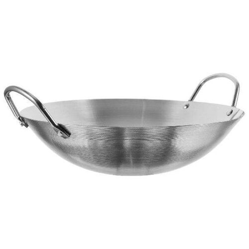 Stainless Steel Wok Commercial Kitchen Supplies Frying Pot